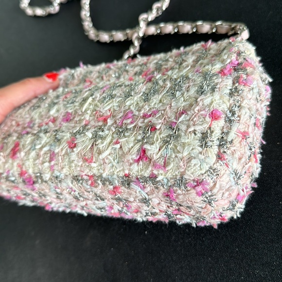 Chanel Mini Flap Tweed Pink Glitter - Picture 7 of 13